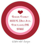 Take Note Designs Valentine's Day Address Labels - Simple Circles Valentines